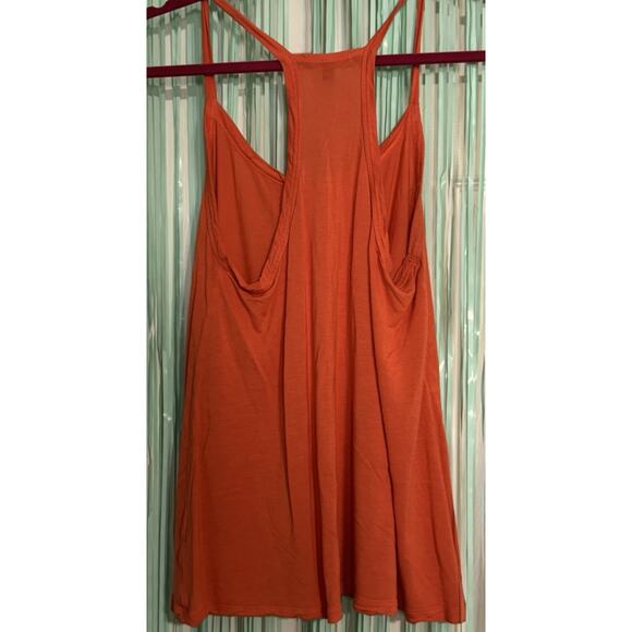 GAP Orange Racerback Tank Top, Flowy, 100% Rayon, Medium - Picture 4 of 6